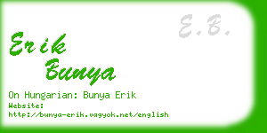 erik bunya business card